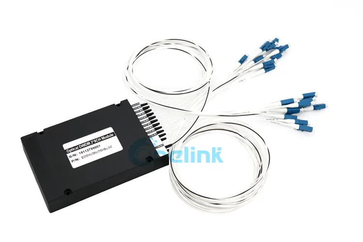 LC/PC ABS Box Mux /Demux G652D, G657A1 1-2m Opelink/OEM RoHS 9+1CH Optical DWDM Manufacture