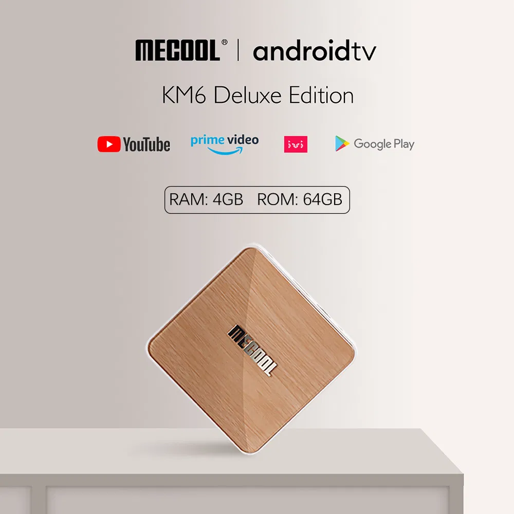 Mecool Km6 Deluxe Smart TV Box Android 10 Amlogic S905X4 Google Certified Tvbox 4GB 64GB WiFi6 AV1 Bt5.0 4K Set Top Box 2GB 16GB