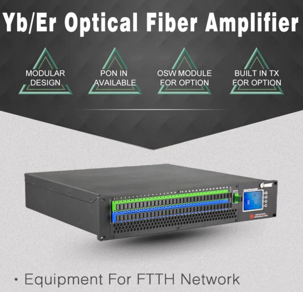 New Pump Laser CATV Wdm Pon Amplificador EDFA with 1550