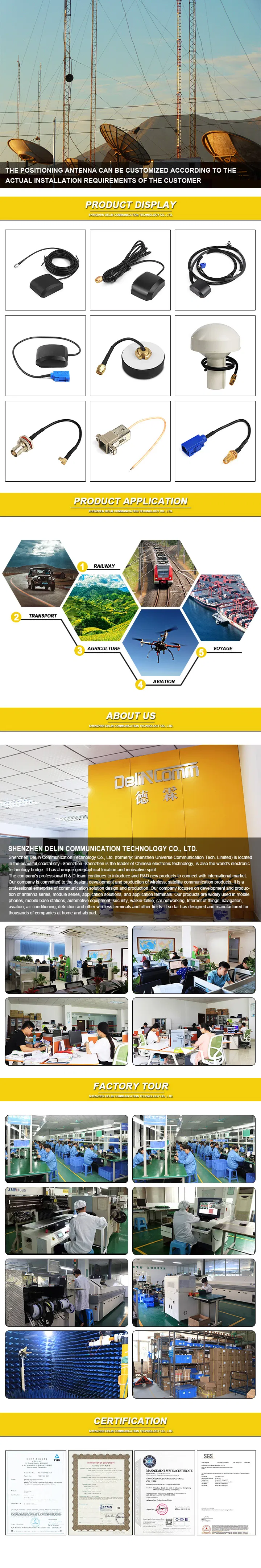 Rhcp Delin Comm 4.5dBi External Active with Fakra GPS&Glonass Antenna