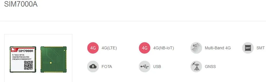 SIM7000A Nb Iot Simcom 4G Module for Smart Home, Nb Iot in Wireless Networking