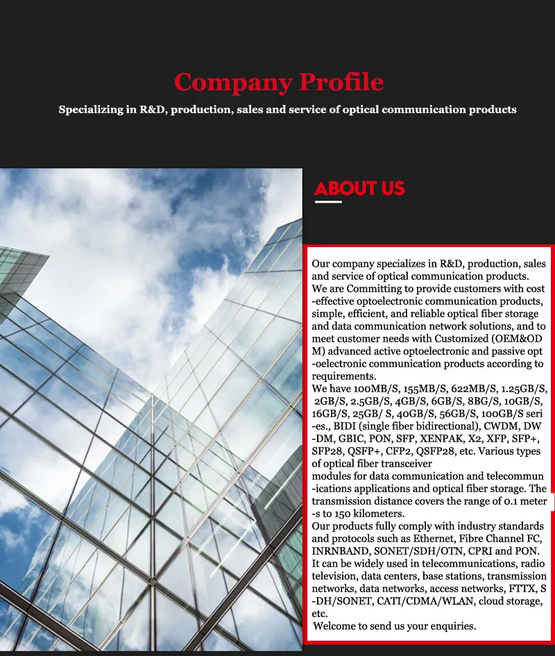 Single-Mode Dual LC-Fiber SFP Module 2.5g DWDM Optical Module C-Band C17~C61 Transceiver