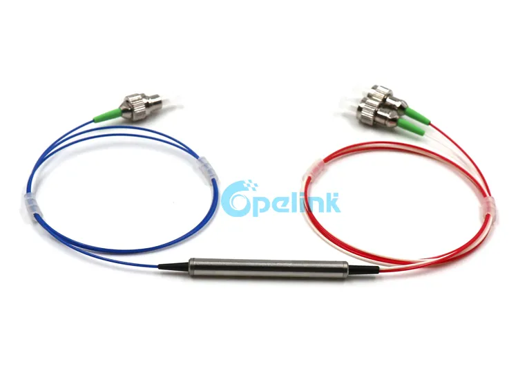 ST/PC Low Pdl 3 Ports Optical Circulator for Optical EDFA, Steel Tube Pigtail 0.9mm