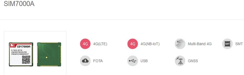 Vehicle Sensor Nb-Iot Module SIM7000A Simcom New Let Cat-M1 Module