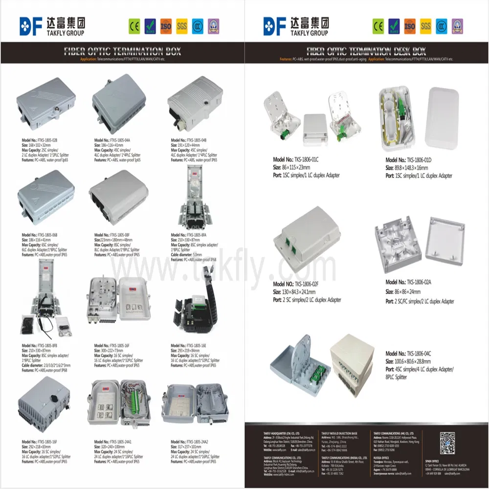 Wholesale FTTH 2 Core Fiber Optic Terminal Box