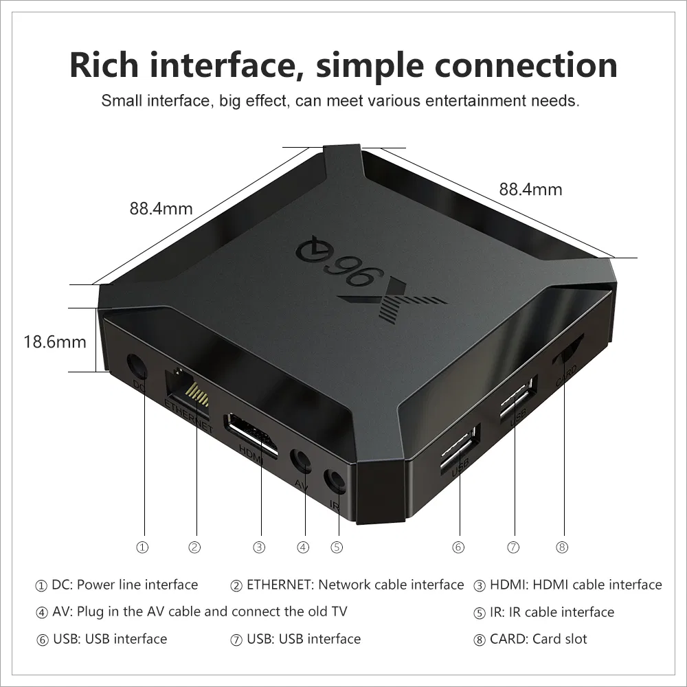 X96q Android TV Box Android 10.0 2GB 16GB Allwinner H313 Quad Core 4K 2.4G WiFi Netflix Youtube TV Box